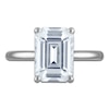 Thumbnail Image 3 of Emerald-Cut Lab-Created Diamond Solitaire Plus Engagement Ring 3 ct tw Platinum (VS2/F)