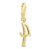 Thumbnail Image 2 of Charm'd by Lulu Frost Diamond Number 4 Charm 1/10 ct tw Pavé Round 10K Yellow Gold