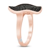 Thumbnail Image 2 of Pnina Tornai Black Multi-Diamond Wavy Circle Ring 1 ct tw 14K Rose Gold