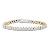 Thumbnail Image 1 of Men's Diamond Cushion Link Bracelet 1-1/2 ct tw Stainless Steel & Yellow Ion Plating 8.75&quot;