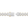 Thumbnail Image 3 of Men's Diamond Cushion Link Bracelet 1-1/2 ct tw Stainless Steel & Yellow Ion Plating 8.75&quot;