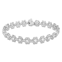 Unspoken Diamond Link Bracelet 3 ct tw 14K White Gold 7&quot;