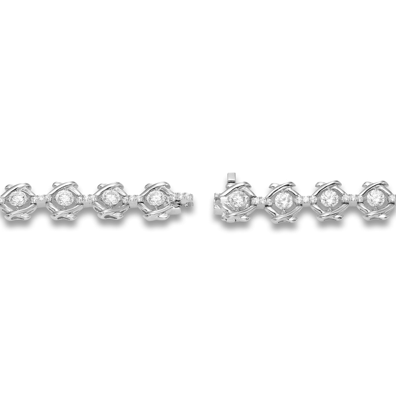 Main Image 2 of Unspoken Diamond Link Bracelet 3 ct tw 14K White Gold 7&quot;