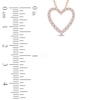 Thumbnail Image 4 of Lab-Created Diamond Graduated Open-Heart Necklace 1/4 ct tw 14K Rose Gold 18&quot;