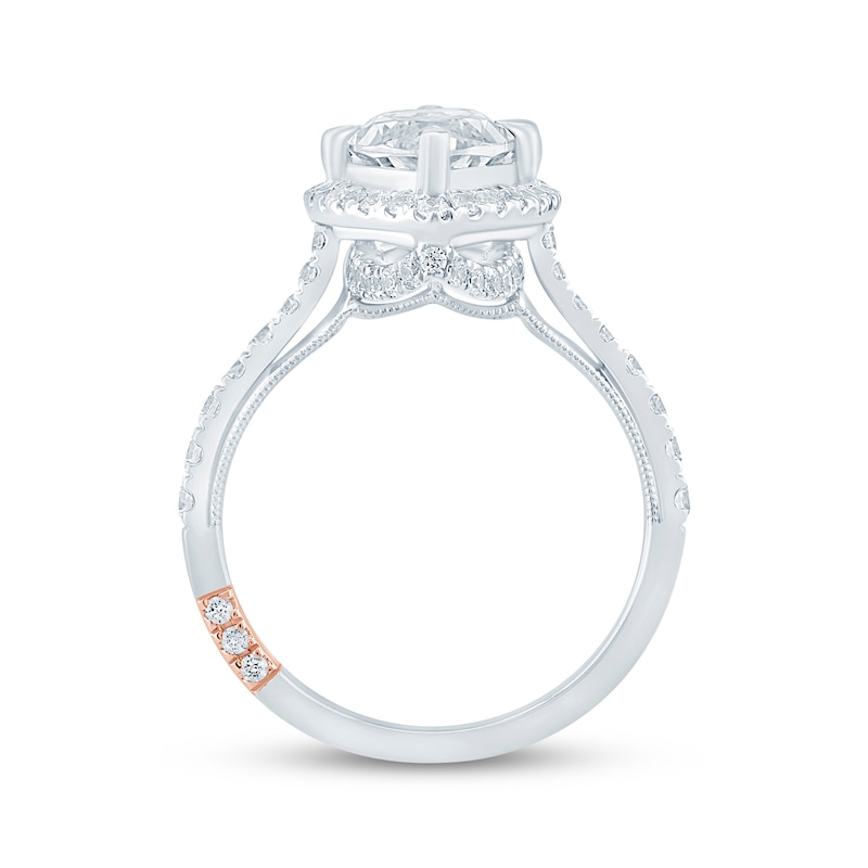Main Image 3 of Pnina Tornai Marquise-Cut Lab-Grown Diamond Halo Engagement Ring 3 ct tw 14K White Gold