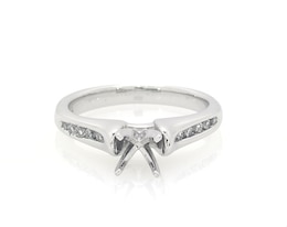 Previously Owned Diamond Engagement Ring Setting 1/8 ct tw 14K White Gold