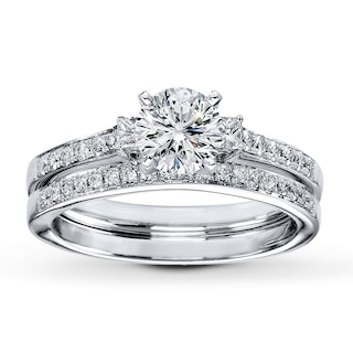 Previously Owned Diamond Bridal Setting 1/3 ct tw Round 14K White Gold ...