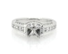 Thumbnail Image 1 of Previously Owned Diamond Engagement Ring Setting 3/4 ct tw 14K White Gold