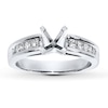 Thumbnail Image 1 of Previously Owned Diamond Ring Setting 1/2 ct tw Princess-Cut 14K White Gold