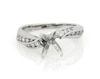 Thumbnail Image 1 of Previously Owned Diamond Twist Bypass Engagement Ring Setting 1/3 ct tw 14K White Gold