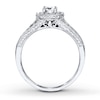 Thumbnail Image 2 of Previously Owned Engagement Ring 5/8 ct tw Round-cut Diamonds 14K White Gold