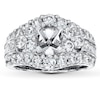 Thumbnail Image 0 of Previously Owned Diamond Ring Setting 2 ct tw Round/Baguette 14K White Gold