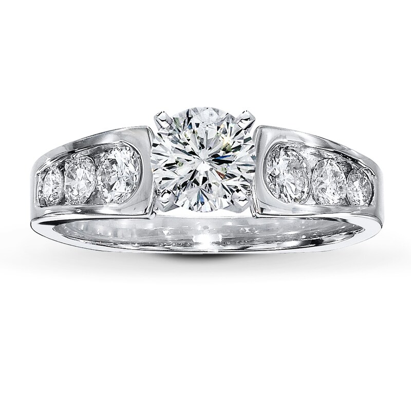 Main Image 3 of Previously Owned Diamond Ring Setting 1/2 ct tw Round-cut 14K White Gold