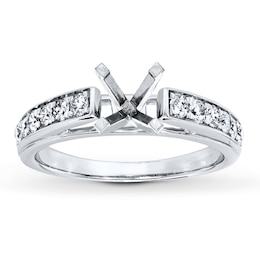 Previously Owned Diamond Ring Setting 3/8 ct tw Round-cut 14K White Gold