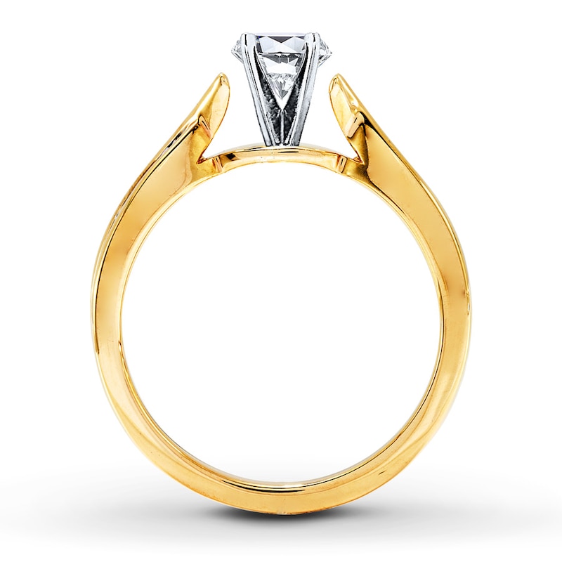 Previously Owned Diamond Ring Setting 1/3 ct tw Round-cut 14K Yellow ...