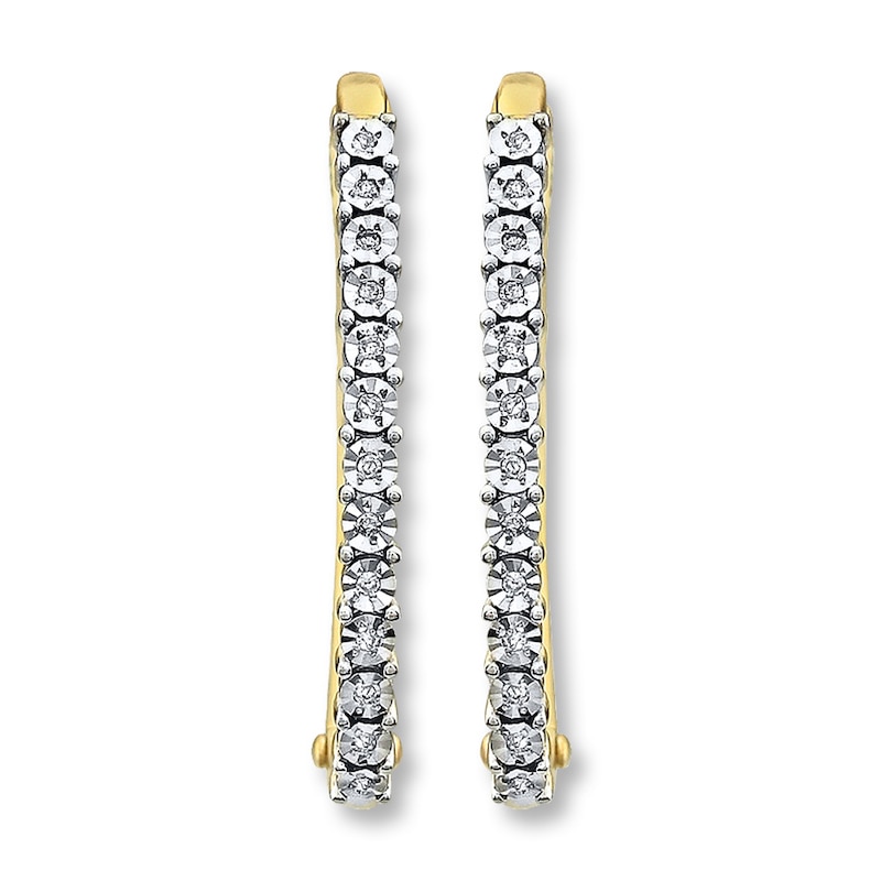 Main Image 2 of Previously Owned Diamond Earrings 1/20 ct tw 10K Yellow Gold