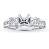 Thumbnail Image 1 of Previously Owned Diamond Ring Setting 1 ct tw Princess/Round 14K White Gold