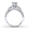 Thumbnail Image 2 of Previously Owned Diamond Ring Setting 1 ct tw Princess/Round 14K White Gold