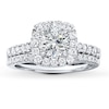 Thumbnail Image 2 of Previously Owned Certified Diamond Bridal Setting 3/4 ct tw Round-cut 14K Gold