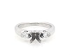 Thumbnail Image 1 of Previously Owned Certified Diamond Engagement Ring Setting 1/4 ct tw 18K White Gold