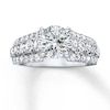 Thumbnail Image 3 of Previously Owned Diamond Ring Setting 1-1/4 ct tw Round 18K White Gold