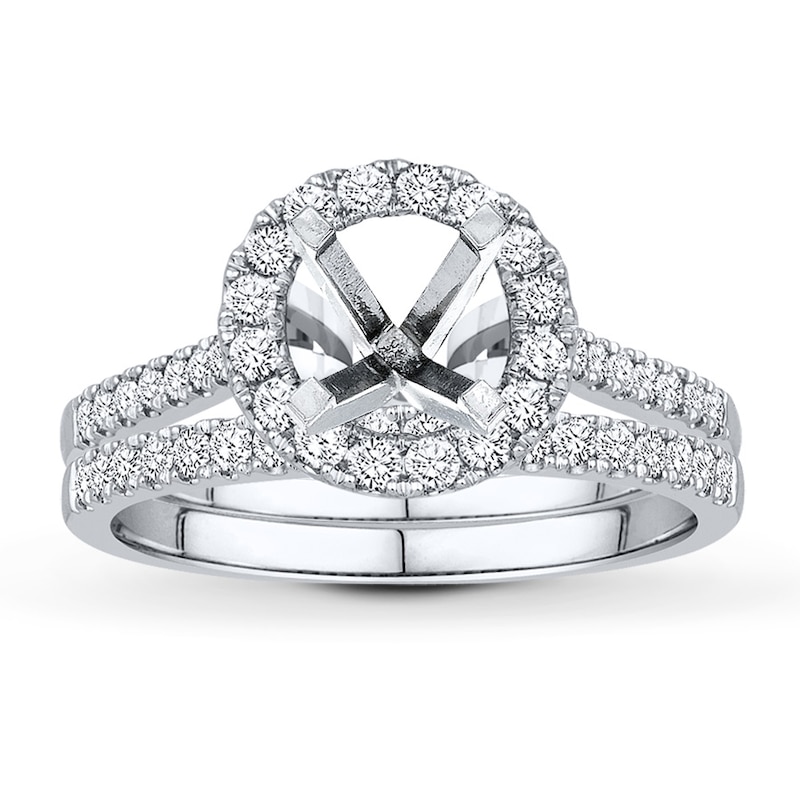 Main Image 1 of Previously Owned Diamond Bridal Setting 1/2 ct tw Round-cut 14K White Gold