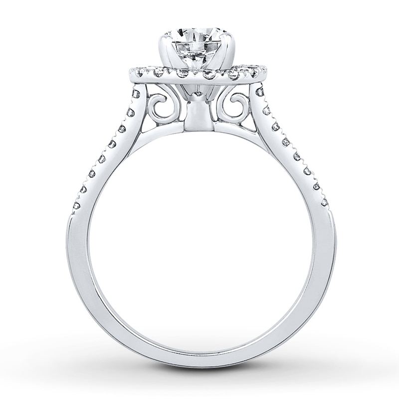 Main Image 2 of Previously Owned Diamond Bridal Setting 1/2 ct tw Round-cut 14K White Gold