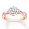 Thumbnail Image 1 of Previously Owned Diamond Promise Ring 3/8 ct tw Round 10K Rose Gold