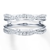 Thumbnail Image 4 of Previously Owned Diamond Enhancer Ring 1/2 ct tw Round-cut 14K White Gold