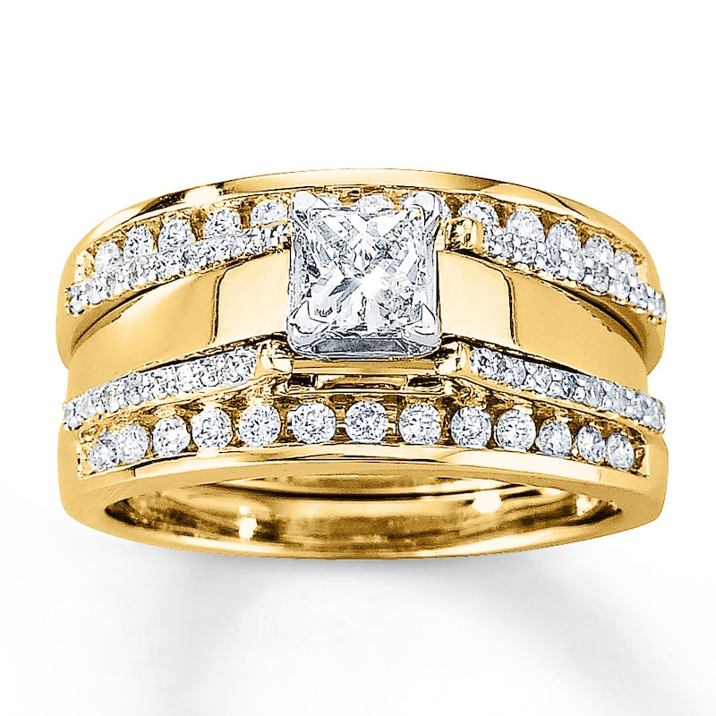 Main Image 2 of Previously Owned Diamond Enhancer Ring 1/2 ct tw Round-Cut 14K Yellow Gold