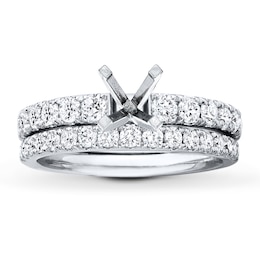 Previously Owned Certified Diamond Bridal Setting 1 ct tw Round-cut 14K White Gold