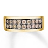 Thumbnail Image 3 of Previously Owned Brown Diamond Men's Ring 1-1/2 ct tw Round-cut 10K Yellow Gold