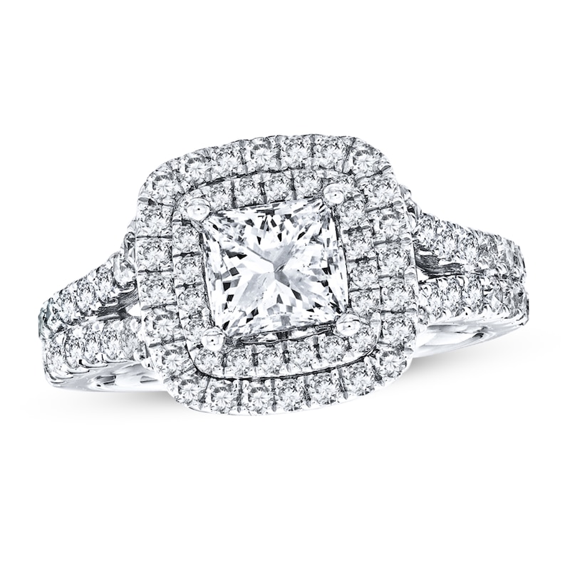 Main Image 1 of Previously Owned Vera Wang WISH 2-1/4 Carat tw Diamonds 14K White Gold Ring