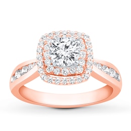 Previously Owned Diamond Engagement Ring 7/8 ct tw Round-cut 14K Rose Gold