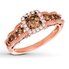 Thumbnail Image 0 of Previously Owned Le Vian Chocolate Diamond Ring 7/8 ct tw Cushion/Round 14K Strawberry Gold