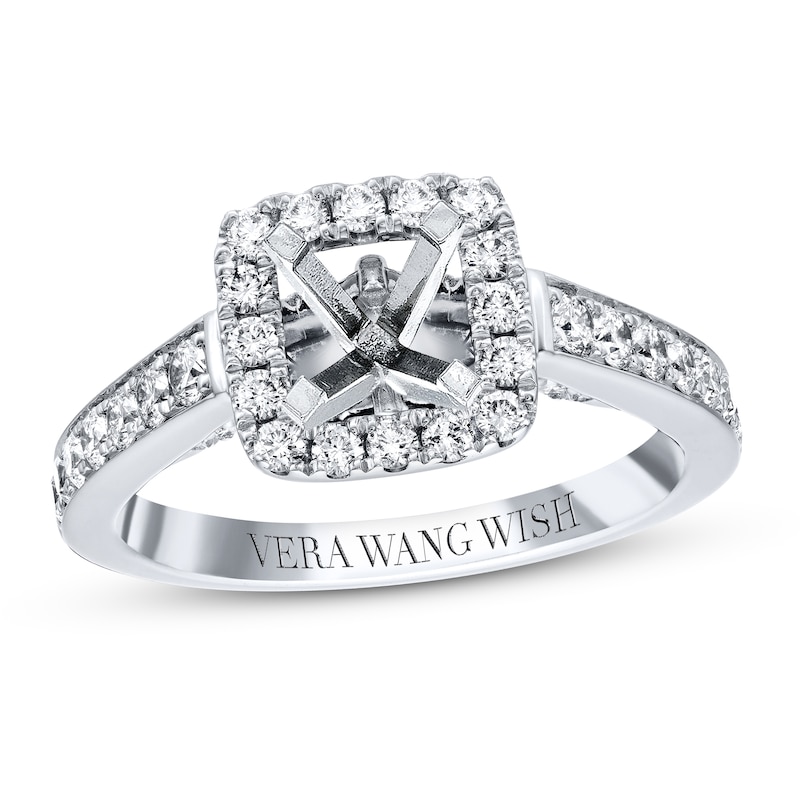 Main Image 1 of Previously Owned Vera Wang WISH Ring Setting 3/4 ct tw Diamonds 14K White Gold