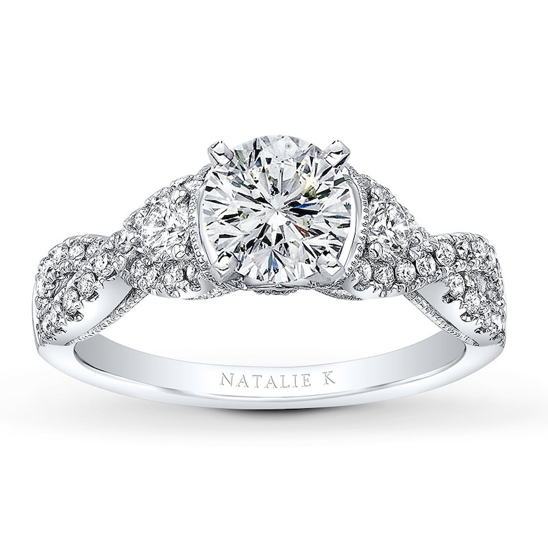 Previously Owned Natalie K Ring Setting 1/2 ct tw Diamonds 14K White Gold