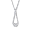 Thumbnail Image 0 of Previously Owned Diamond Necklace 3/4 ct tw Round 18K White Gold