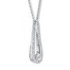 Thumbnail Image 2 of Previously Owned Diamond Necklace 3/4 ct tw Round 18K White Gold