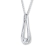 Thumbnail Image 3 of Previously Owned Diamond Necklace 3/4 ct tw Round 18K White Gold