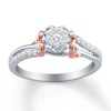 Thumbnail Image 1 of Previously Owned Diamond Promise Ring 1/4 ct tw Sterling Silver/10K Rose Gold