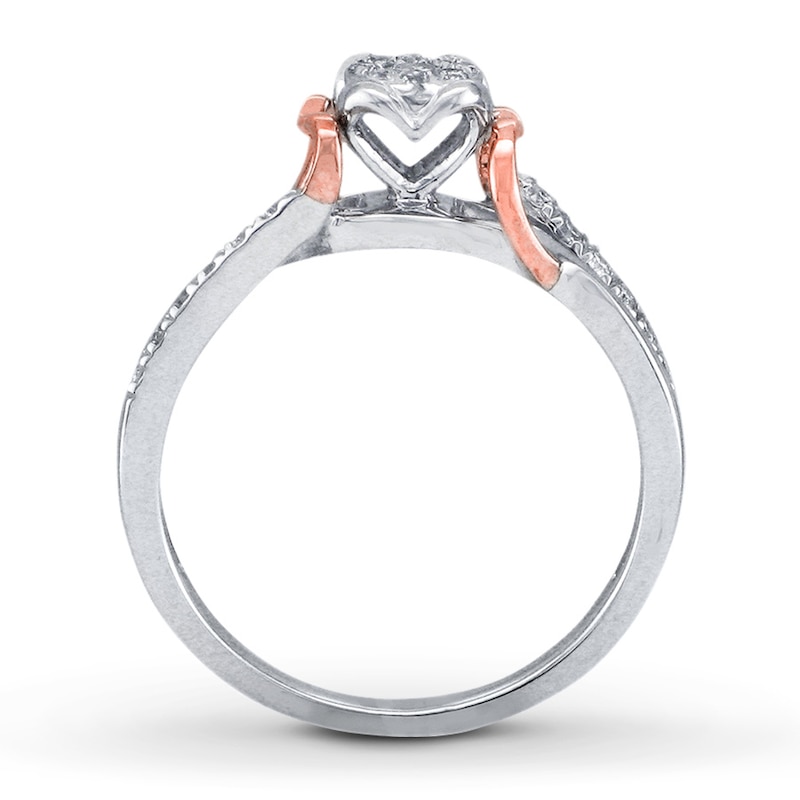 Main Image 3 of Previously Owned Diamond Promise Ring 1/4 ct tw Sterling Silver/10K Rose Gold