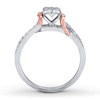 Thumbnail Image 3 of Previously Owned Diamond Promise Ring 1/4 ct tw Sterling Silver/10K Rose Gold