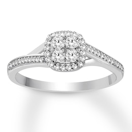 Previously Owned Diamond Promise Ring 1/3 ct tw Round 10K White Gold