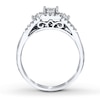 Thumbnail Image 1 of Previously Owned Diamond Bridal Set 1/3 ct tw Princess-cut 10K White Gold