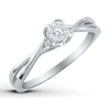 Thumbnail Image 2 of Previously Owned Diamond Promise Ring 1/15 ct tw 10K White Gold