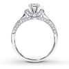 Thumbnail Image 1 of Previously Owned Diamond Ring Setting 3/4 ct tw Princess/Round 14K White Gold