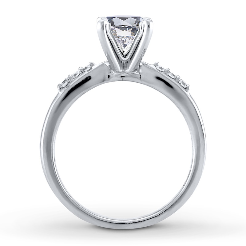 Main Image 2 of Previously Owned Diamond Ring Setting 1/10 ct tw Round-cut 14K White Gold