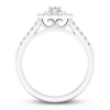 Thumbnail Image 2 of Previously Owned Diamond Promise Ring 1/2 ct tw Oval/Round 10K White Gold