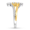 Thumbnail Image 1 of Previously Owned Diamond Ring 1/2 ct tw Round/Baguette/Princess 10K Two-Tone Gold